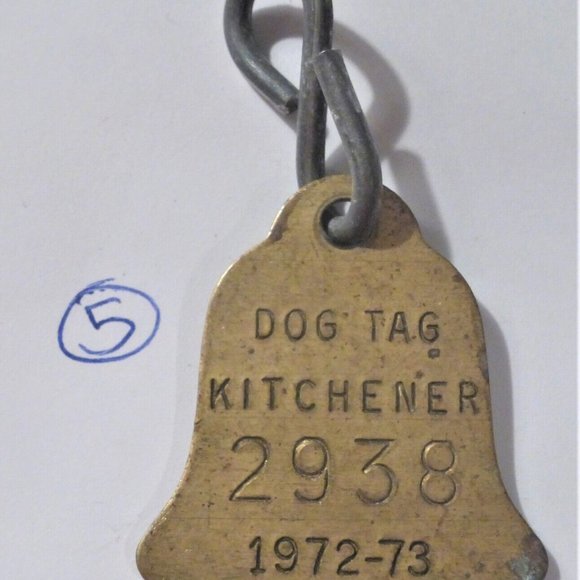Kitchener DOG TAGS Pet ID Kitchener Dog Tag Vintage Dog Tag Pet Vintage Necklace - Picture 6 of 10